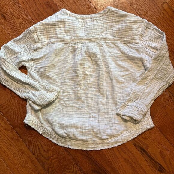 Free People We The Free Anguilla Washed Pullover Top Oversized Size XS - Picture 6 of 8
